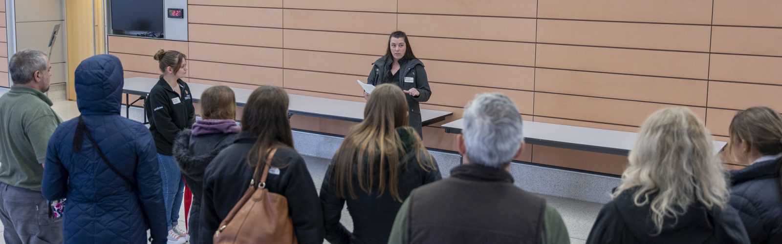 Shyanna Brickson starts a tour for prospective families.
